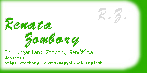 renata zombory business card